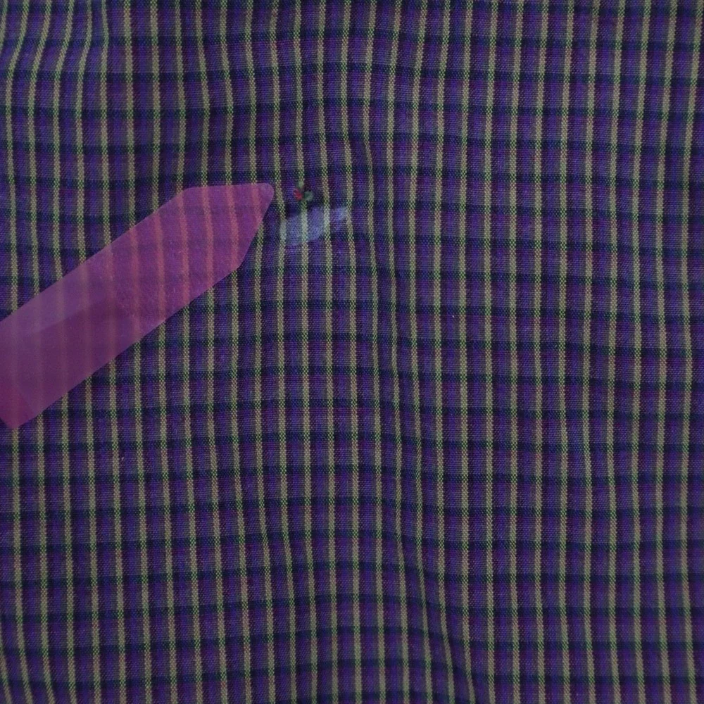 Banana Republic Shirt Mens Medium Pocket Button Up‎ Purple Plaid Long Sleeve
